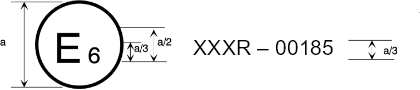 Example arrangement of an approval mark