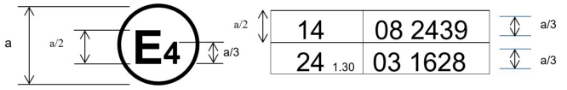 Example arrangement of the approval mark