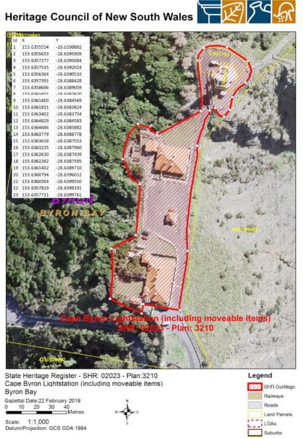 heritage council of NSW heritage plan location map 