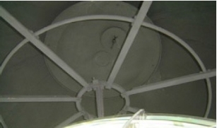 inside of lantern roof 
