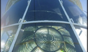 lantern view through windows 