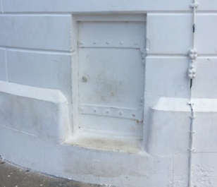 base of tower wall 