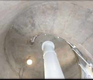 bottom of stairwell 