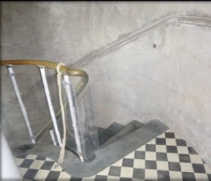 top of staircase, looking down 