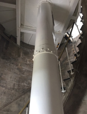 weight tube looking up to lantern room 