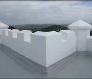 balustrade of pavilion roof 