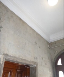 ceiling and architraves in equipment room 