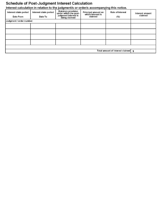 A form of bankruptcy notice, as per subsection 9(1), 3/3