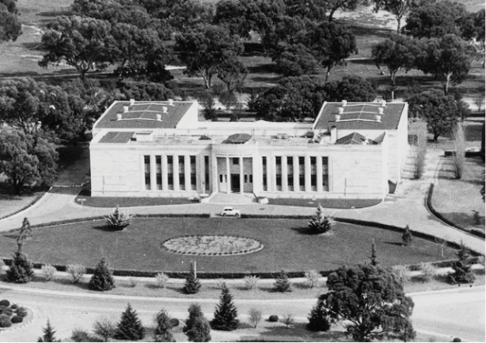 Photograph of the National Film and Sound Archive building from 1936