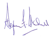 Stephen Skehill's signature