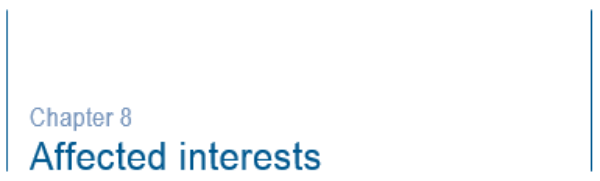 Chapter 8 Affected interests