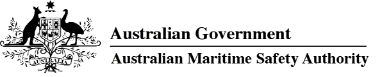 Banner of Australian Maritime Safety Authority with Australian Coat of Arms