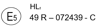 Example of an approval mark to UN Regulation 49 issued by Sweden, for a natural gas engine to the stage C requirements