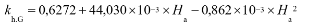Start formula k subscript h.G equals 0.6272 plus 44.030 times 10 to the power of -3 times H subscript a minus 0.862 times 10 to the power of -3 times H subscript a squared end formula