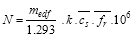 Complex formula for calculating the number of particles emitted over the test cycle where particle numbers are sampled using a partial flow dilution system