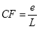 Formula for the calculation of conformity factors

Start formula CF equals start fraction e over L end formula