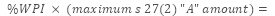 Start formula percentage whole person impairment times the current indexed maximum amount for non-economic loss A under subsection 2 of section 27 of the Safety, Rehabilitation and Compensation Act 1988 equals end formula