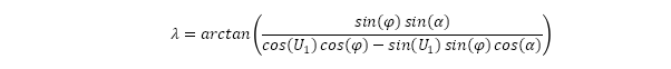 Components of Vicenty's Formulae for calculating lambda