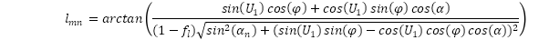 Components of Vicenty's Formulae for calculating l subscript mn