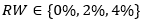 start formula RW is an element of open bracket 0%, 2%, 4% close bracket end formula