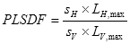 A formula to calculate the point light source detection factor (PLSDF) from measurements taken in the point light source test.