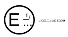 Communication marking consisting of a circle with a capital E and the distinguishing number of the country which has granted, extended, refused or withdrawn an approval.