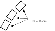 Image of sixth lane marking pattern for Canada, showing width dimensions for continuity lines in merging and diverging areas. 