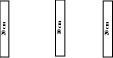 Image of lane markings including width dimensions for Sweden, including a left edge lane marking, a centre line and a right edge lane marking. 