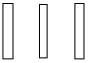 Pattern image of left edge, centreline and right edge lane markings for two-lane, two-way road, with one lane each way and a single barrier line.