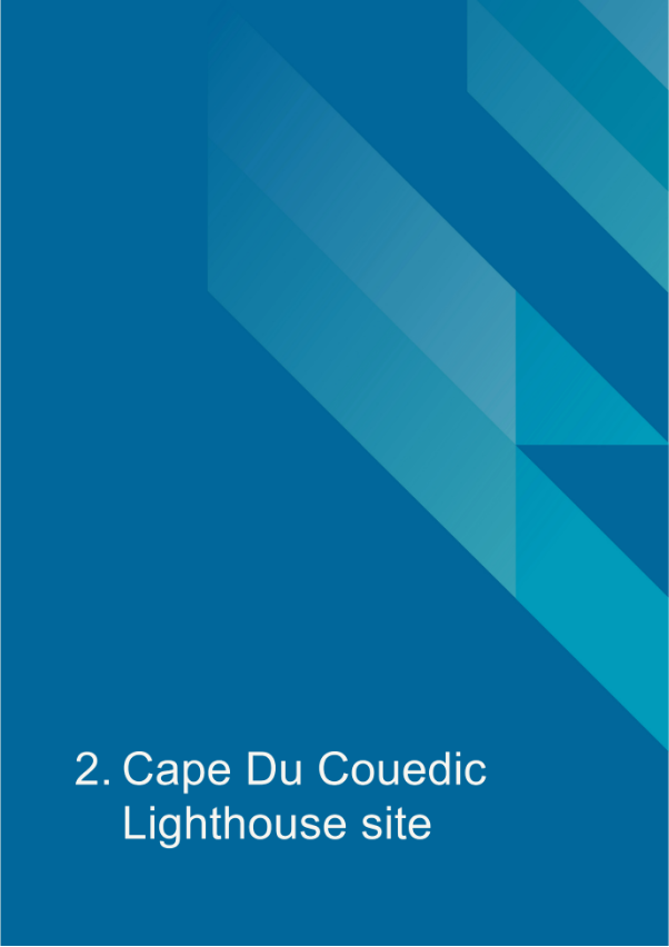 Decorative cover page with reads '2. Cape du Couedic Lighthouse site'