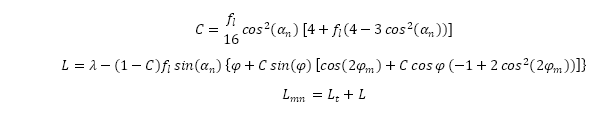 Components of Vicenty's Formulae for calculating C; components of Vicenty's Formulae for calculating L and Components of Vicenty's Formulae for calculating L subscript mn