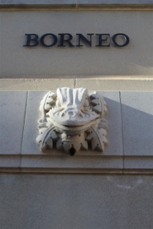 Sandstone Carved figure in the commemorative area.