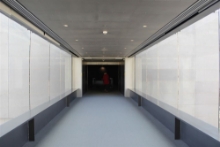 Glass walkway from main building to Anzac hall.