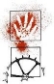 Navin Officer Heritage Consultants logo, hand print and cog.