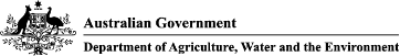 Commonwealth Coat of Arms for Australian Government - Department of Agriculture, Water and the Environment.