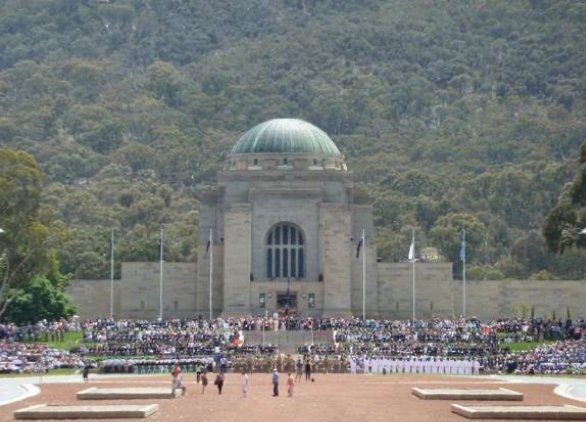 The Australian War Memorial viewed from Anzac Parade