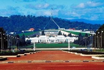 Anzac Parade, looking towards Parliament House