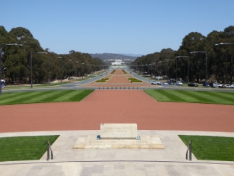 View along the Land Axis from the Australian War Memorial