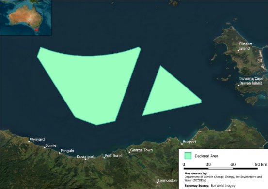 Simplified map of Declared Area OEI-04-2024 Part 1 and Part 2.