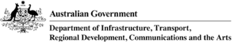 Commonwealth Coat of Arms of Australia
Australian Government - Department of Infrastructure, Transport, Regional Development, Communications and the Arts Logo