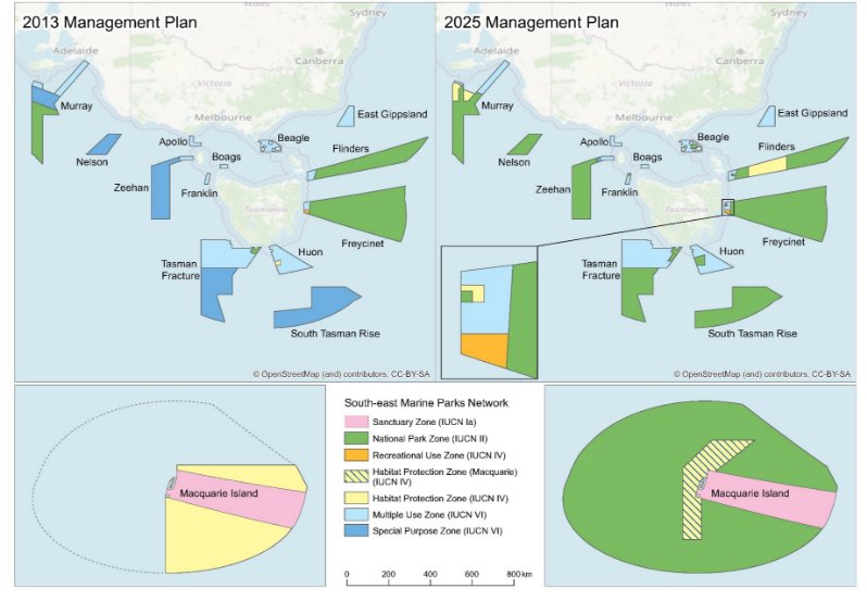 Figure 1.1 shows a comparison between the South-east Network zoning designs from the 2013 management plan and the 2025 management plan