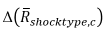 start formula delta open bracket R bar subscript shocktype, c close bracket end formula