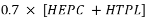 Start formula 0.7 times open bracket HEPC plus HTPL close bracket end formula