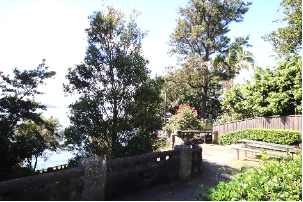 A picture from Lady Gowrie’s lookout showing greenery that surrounds the property overlooking the harbour below.