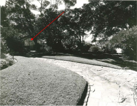 A picture of where the previous green house was located on the Kirribilli House grounds. 