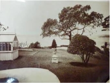A sepia tone image of the previous Kirribilli House grounds. 