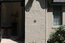 A close up picture of an outside wall at Kirribilli House
