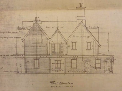 A picture of a drawing of Kirribilli House 