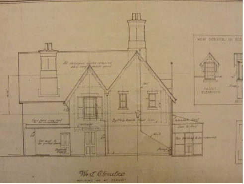 A picture of a drawing of Kirribilli House 
