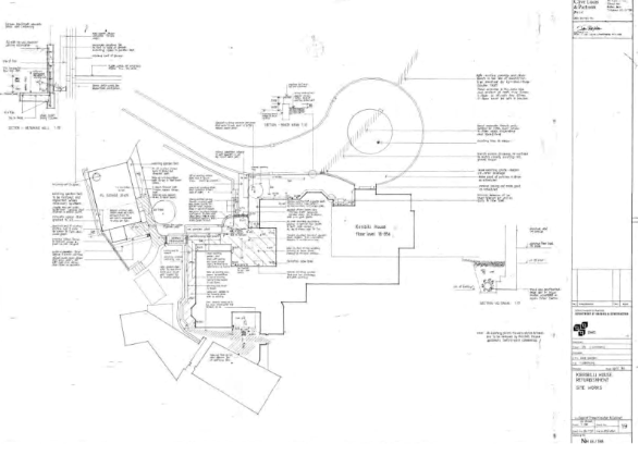 A picture of a site plan drawing